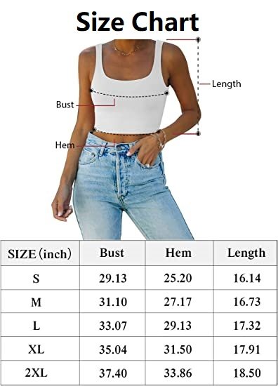 Women’s Sexy Square Neck Double Lined Seamless Sleeveless Cropped Tank Yoga Crop Tops