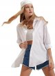 Womens Dressy Blouses Tops, Casual Long Sleeve Loose Fit Button Down Shirts