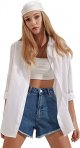 Womens Dressy Blouses Tops, Casual Long Sleeve Loose Fit Button Down Shirts