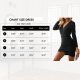 Womens Deep V Neck Bodycon Mini Dress Long Sleeve Ruched Wrap Sexy Club Party Cocktail Dresses